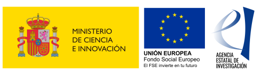 Logotipo Ministerio de Ciencia e Innovación - Unión Europea Fondo Social Europeo - Agencia Estatal de Investigación